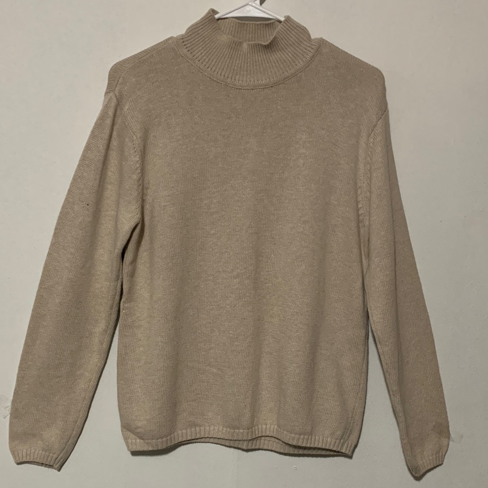 Talbots Women’s Beige Turtleneck Sweater